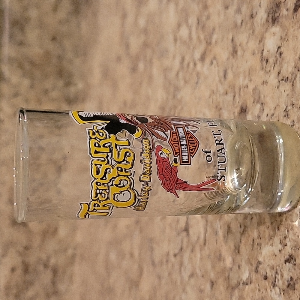 HARLEY-DAVIDSON TREASURE COAST 4" SHOT GLASS....NWOT